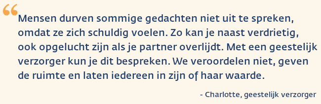 Quote Charlotte, geestelijk verzorger