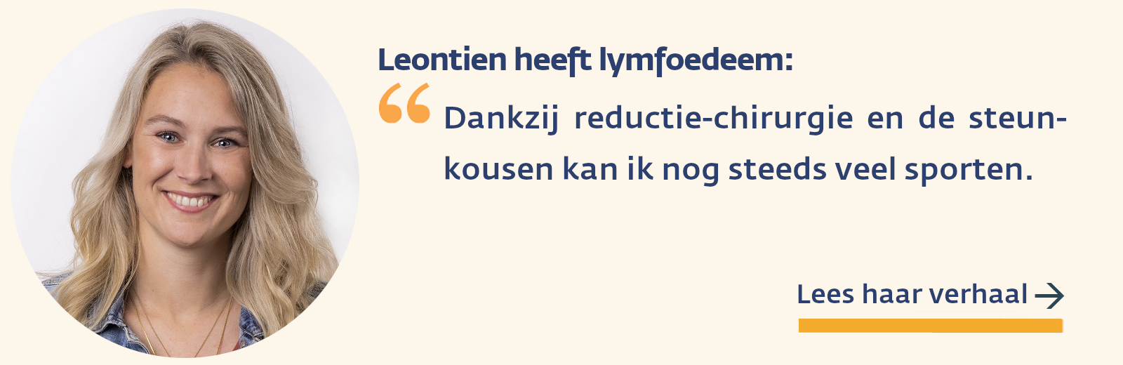 Leontien kan nog veel sporten met lymfoedeem