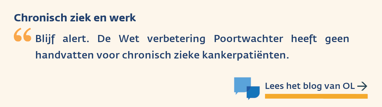 Kanker en de wet Poortwachter