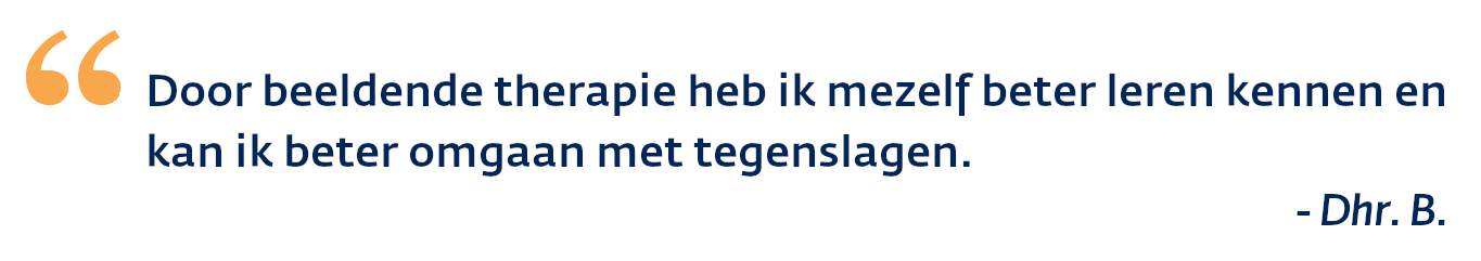 Quote van dhr B over beeldende therapie