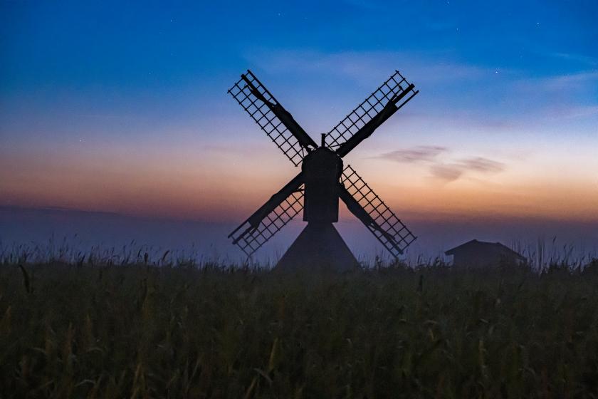 Molen in de nacht