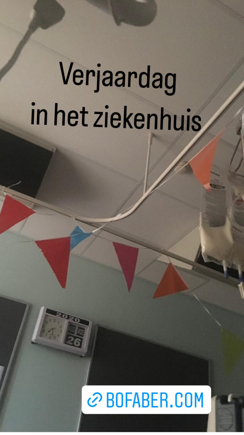 Verjaardag in het ziekenhuis 