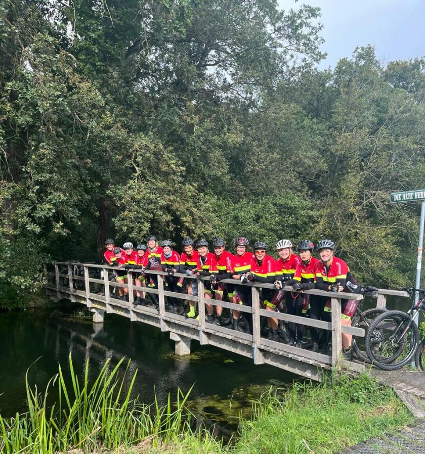 Tussenstop MTB route bij Diepenveen